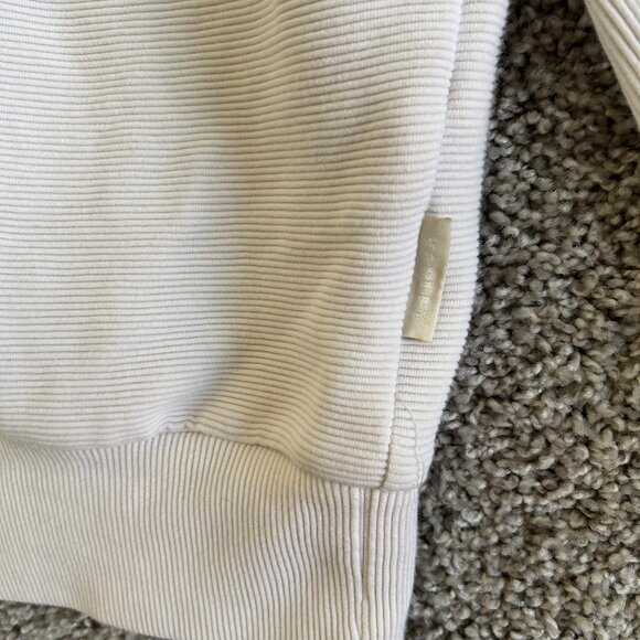 Varley Vine Womens Sz XS Ivory Half-Zip Pullover Sweatshirt Oversized Collar - Picture 5 of 13